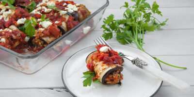 Wegetariańskie Roladki z Bakłażana z Komosą Ryżową