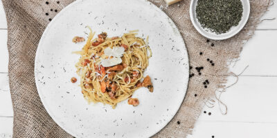 Carbonara z kurkami i tymiankiem