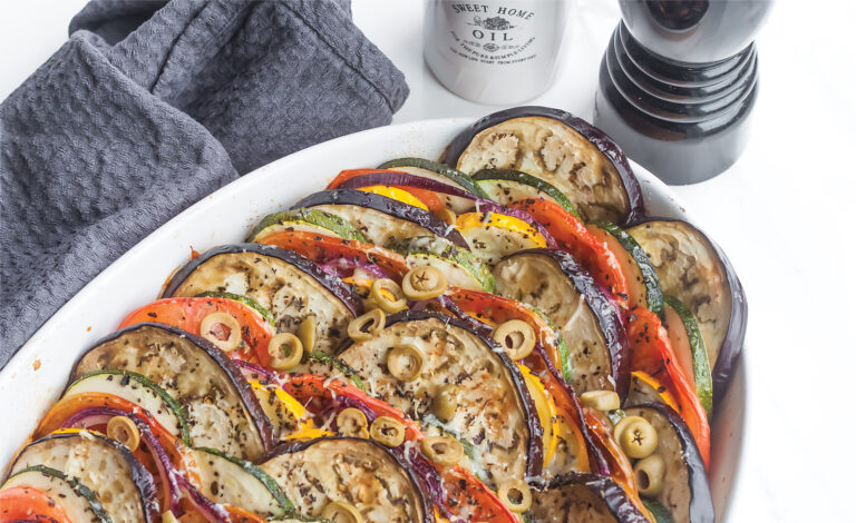 tian czyli warzywna zapiekanka z mozzarella