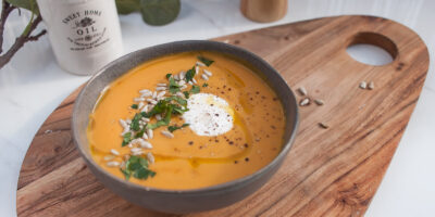 zupa krem z dyni pizmowej z jablkiem