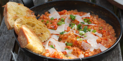 menemen czyli kremowe jajka w pomidorach