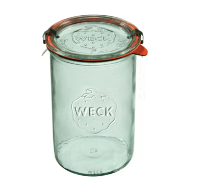 DUŻY SŁOIK Z POKRYWKĄ, USZCZELKĄ I ZAPINKAMI WECK 1050ml (6 szt.)