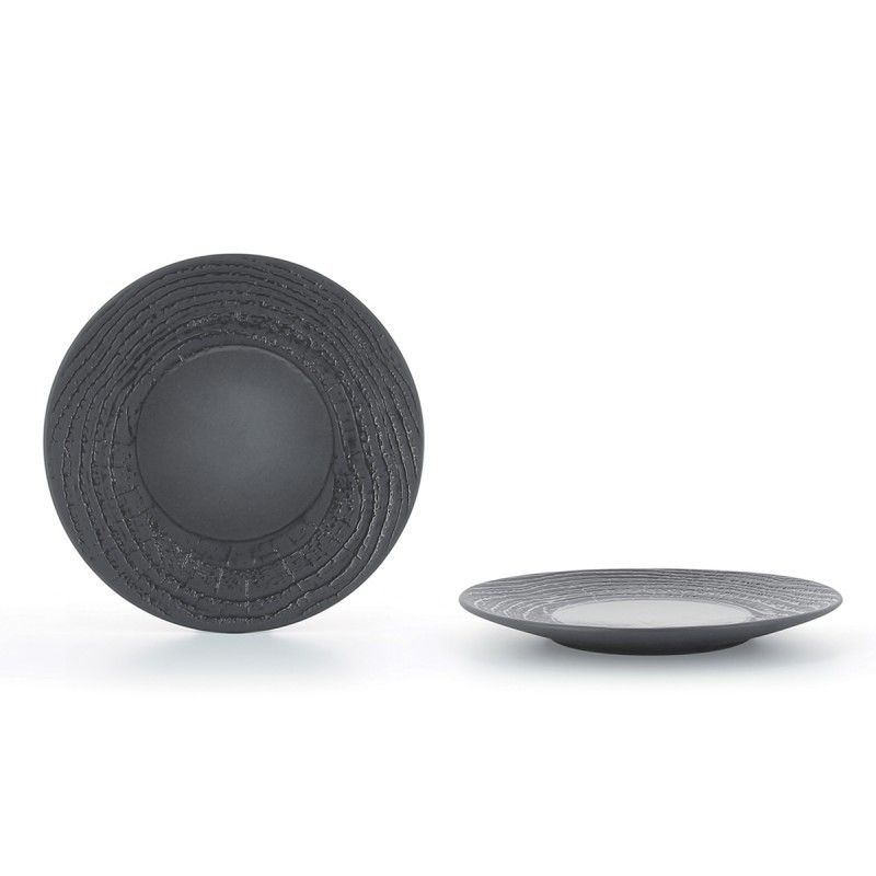 GRAFITOWY PŁASKI TALERZ ARBORESCENCE REVOL - obrazek 3