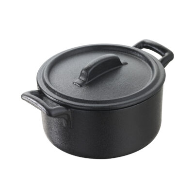 GARNUSZEK Z POKRYWKĄ BELLE CUISINE NOIR REVOL 200 ml