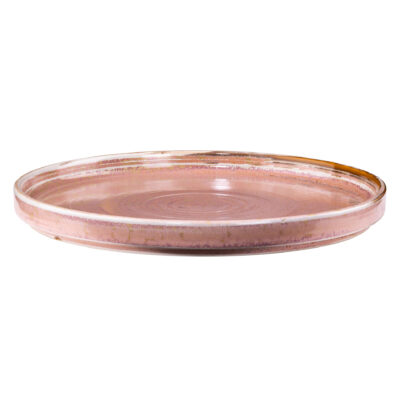 ZORZA PŁASKI TALERZ PORCELANOWY BRUDNY RÓŻ VERLO 25 cm