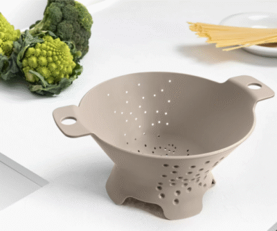 blik plus designerski durszlak beżowy