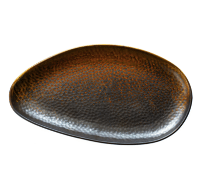 FIRE BRĄZOWO MIEDZIANY TALERZ DO SERWOWANIA VERLO 33x18 cm