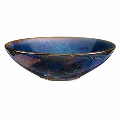 GŁĘBOKI TALERZ KOBALTOWY Z PORCELANY DEEP BLUE 23,5 cm
