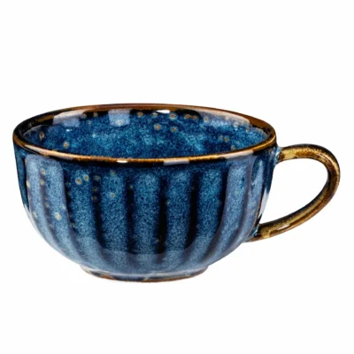 KOBALTOWA FILIŻANKA DO KAWY Z PORCELANY 210 ml