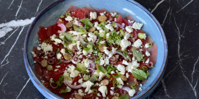 viralowe carpaccio z arbuza z fetą