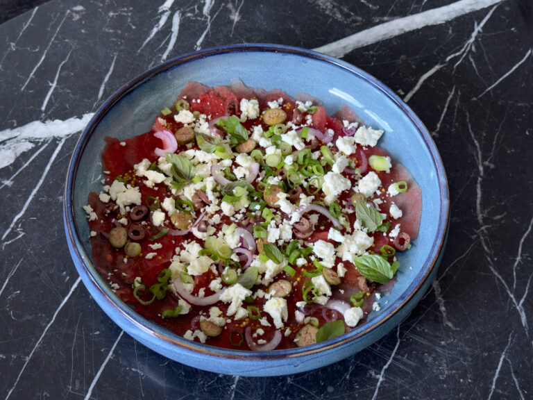 viralowe carpaccio z arbuza z fetą