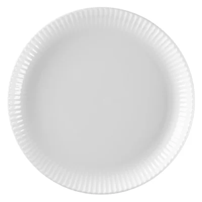 ŚREDNI PŁASKI RYFLOWANY TALERZ PORCELANOWY RAK SPECTRA 24 cm