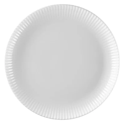 ŚREDNI PŁASKI RYFLOWANY TALERZ PORCELANOWY RAK SPECTRA 27 cm