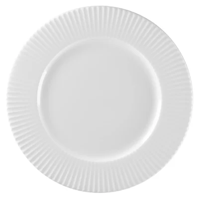 ŚREDNI PORCELANOWY TALERZ RYFLOWANY RAK SPECTRA 27 cm