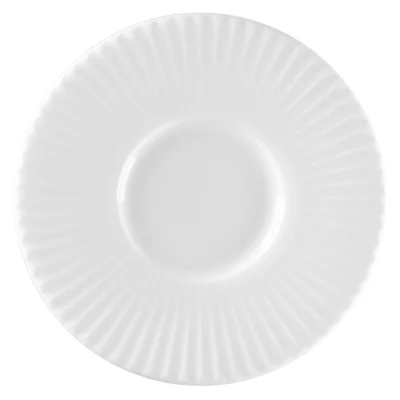 PORCELANOWY SPODEK DO ESPRESSO RYFLOWANY SPECTRA 13 cm