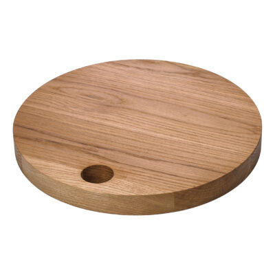 DĘBOWA DESKA DO SERWOWANIA OKRĄGŁA SIMPLE  28cm