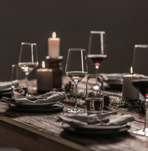 eleganckie cienkie waskie szklanki zwiesel glass