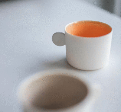 filiżanka do espresso minimalistyczna pomaranczowa eter