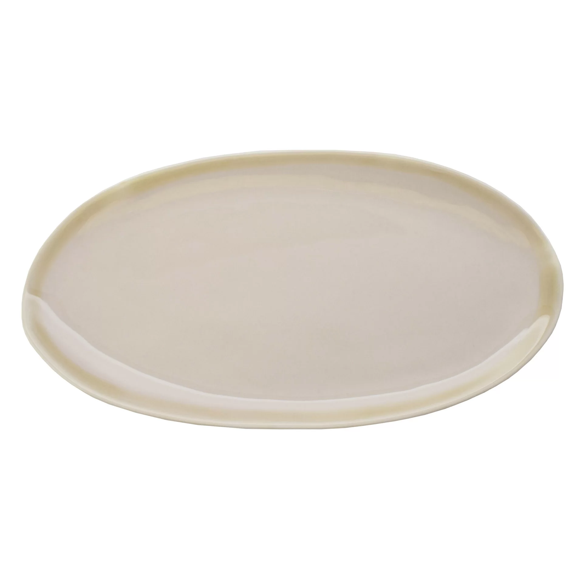 OWALNY BEŻOWY TALERZ DO SERWOWANIA ETER 26 cm