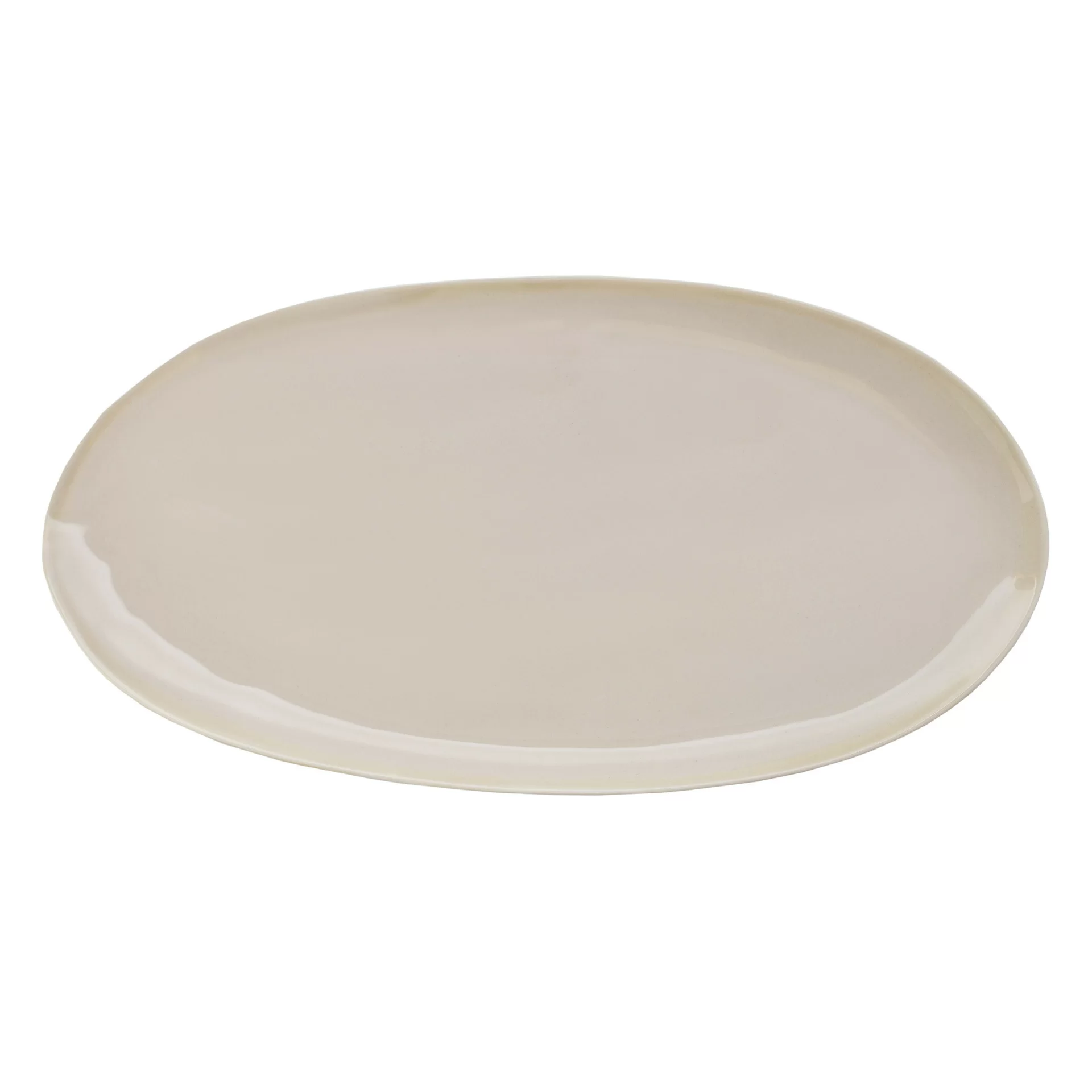DUŻY OWALNY BEŻOWY TALERZ DO SERWOWANIA ETER 43 cm