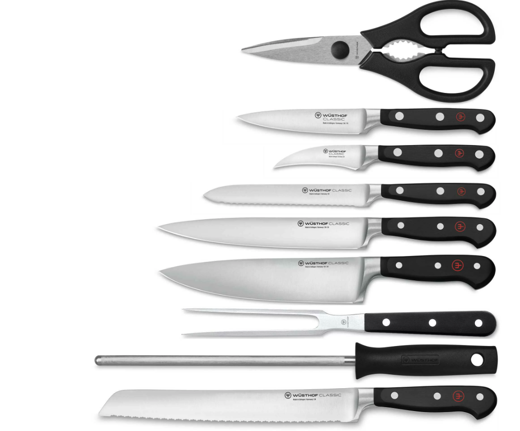 ORZECHOWY BLOK 9 NOŻY WUSTHOF CLASSIC - obrazek 2